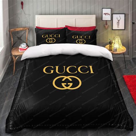 black gucci bed set